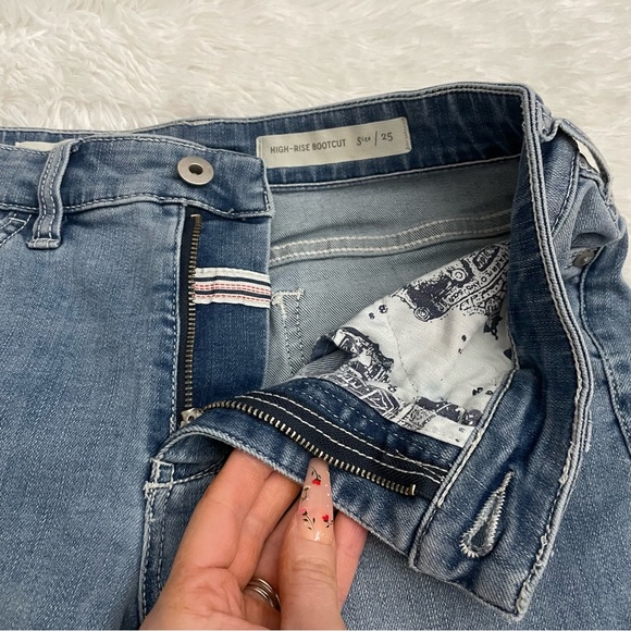 EUC Pilco & The Letterpress Anthropologie High Rise Bootcut Embroidered Jeans! - Picture 4 of 11